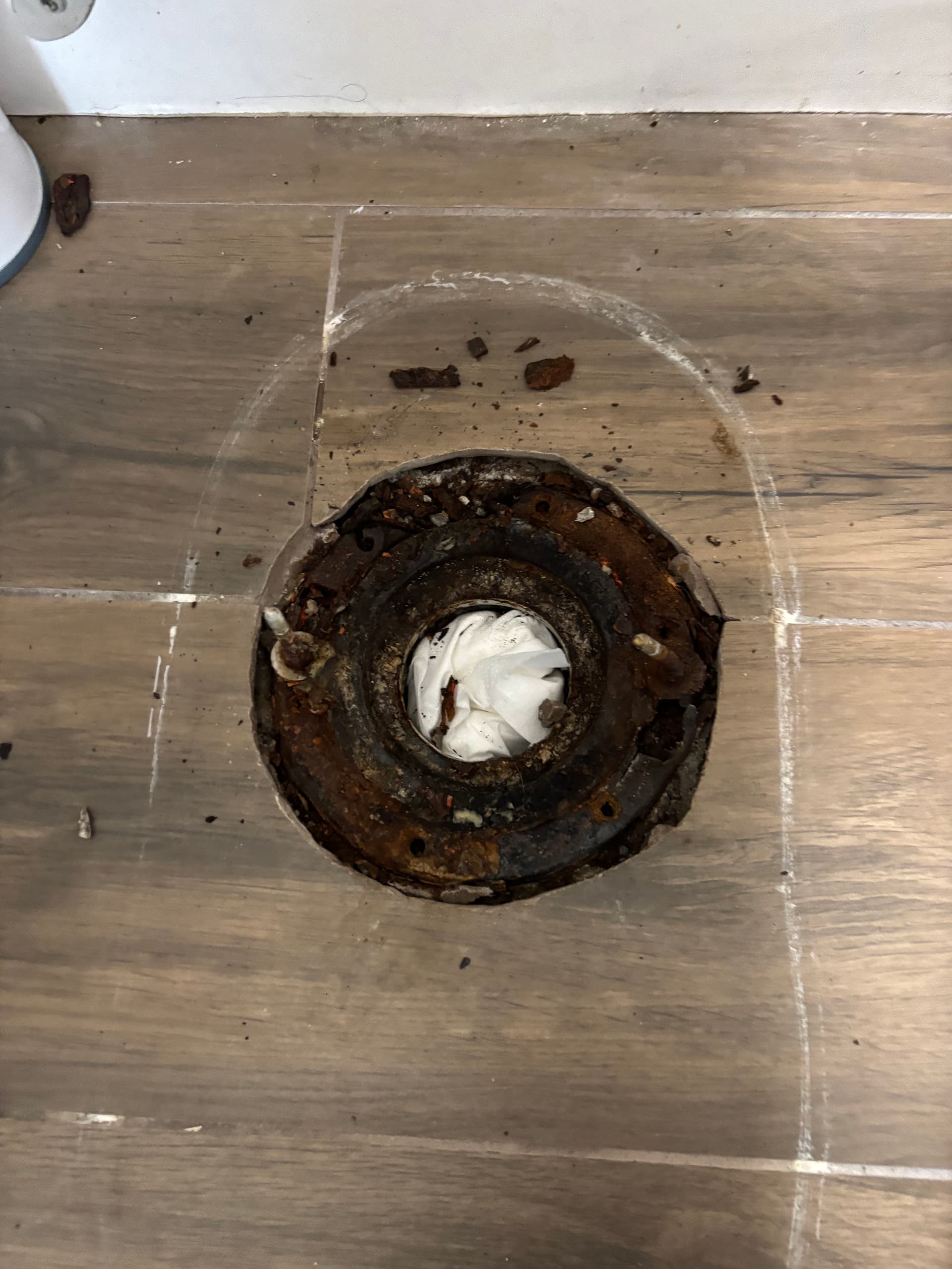 Gallery photos for Efficient Toilet Flange Replacement Without Floor Damage: Image #1